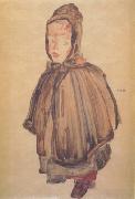 Egon Schiele Girl with Hood (mk12) Spain oil painting artist